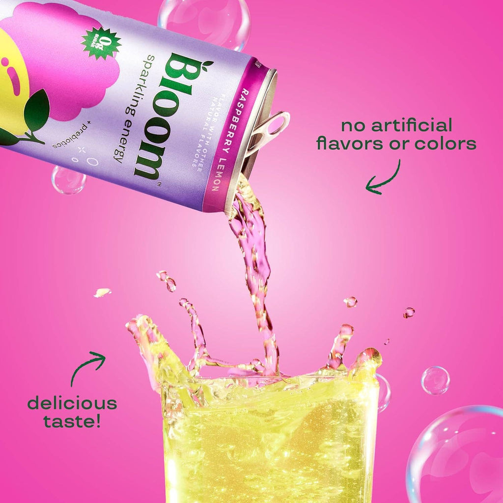 Bloom Sparkling Energy Drink, 12oz