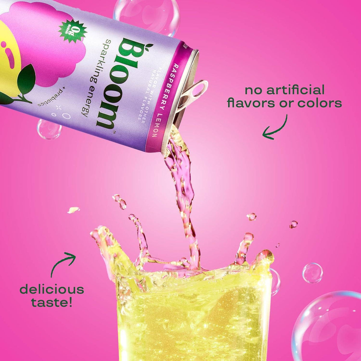 Bloom Sparkling Energy Drink, 12oz