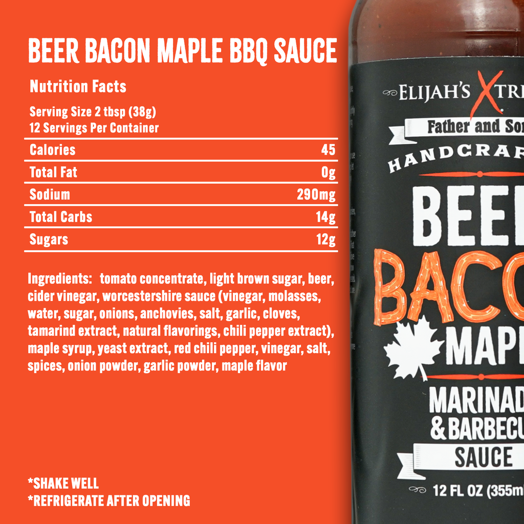 Beer Bacon Maple BBQ Sauce & Marinade Net 15.6oz