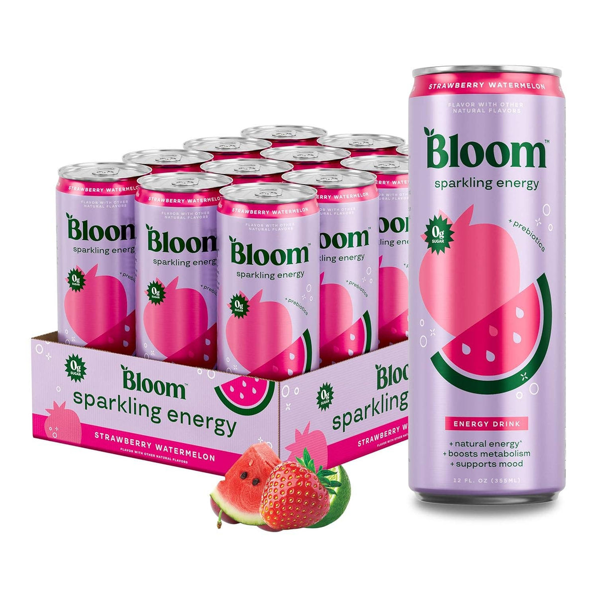 Bloom Sparkling Energy Drink, 12oz