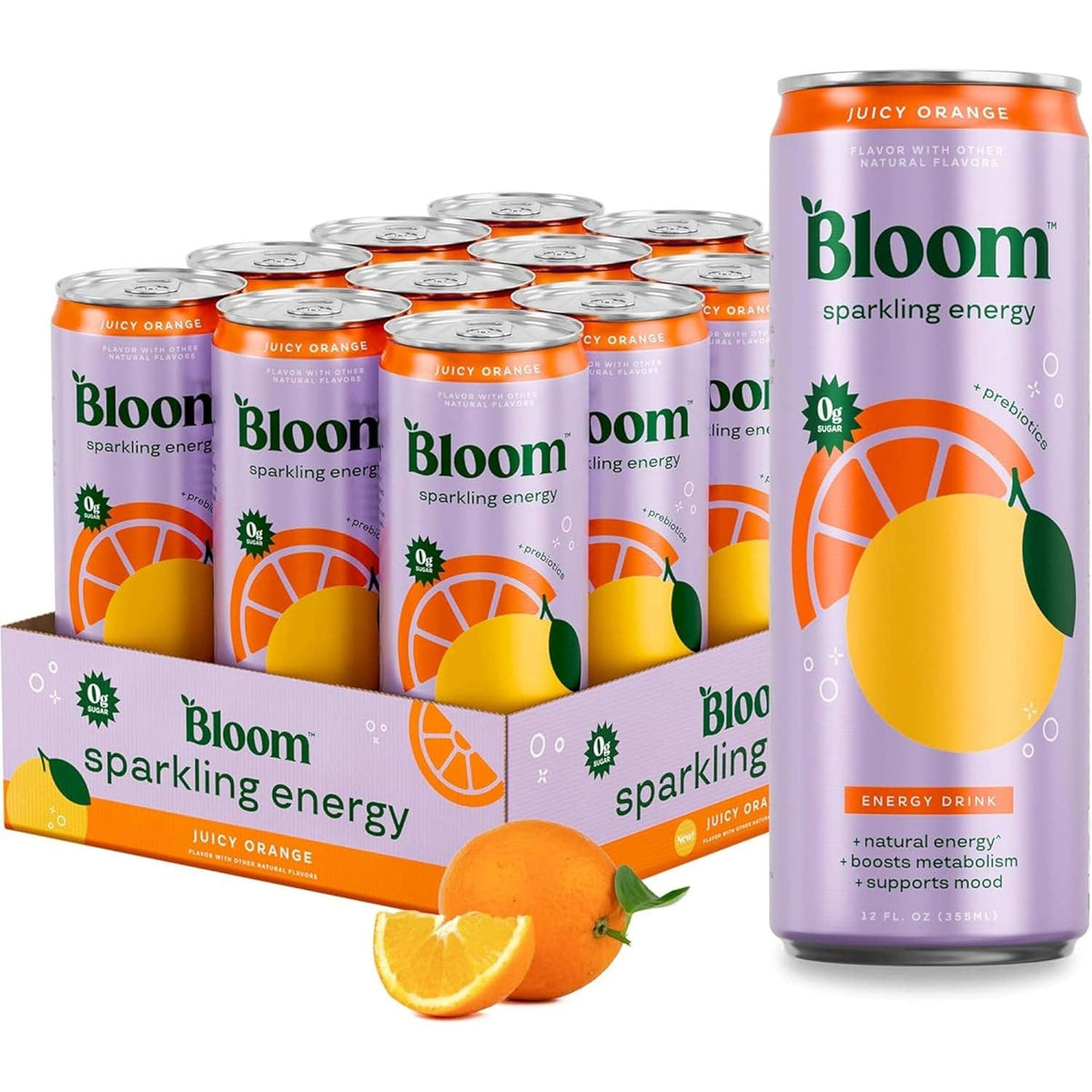 Bloom Sparkling Energy Drink, 12oz