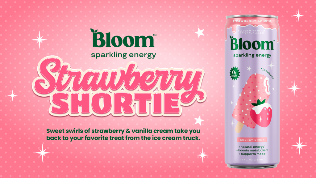 Bloom Sparkling Energy Drink, 12oz