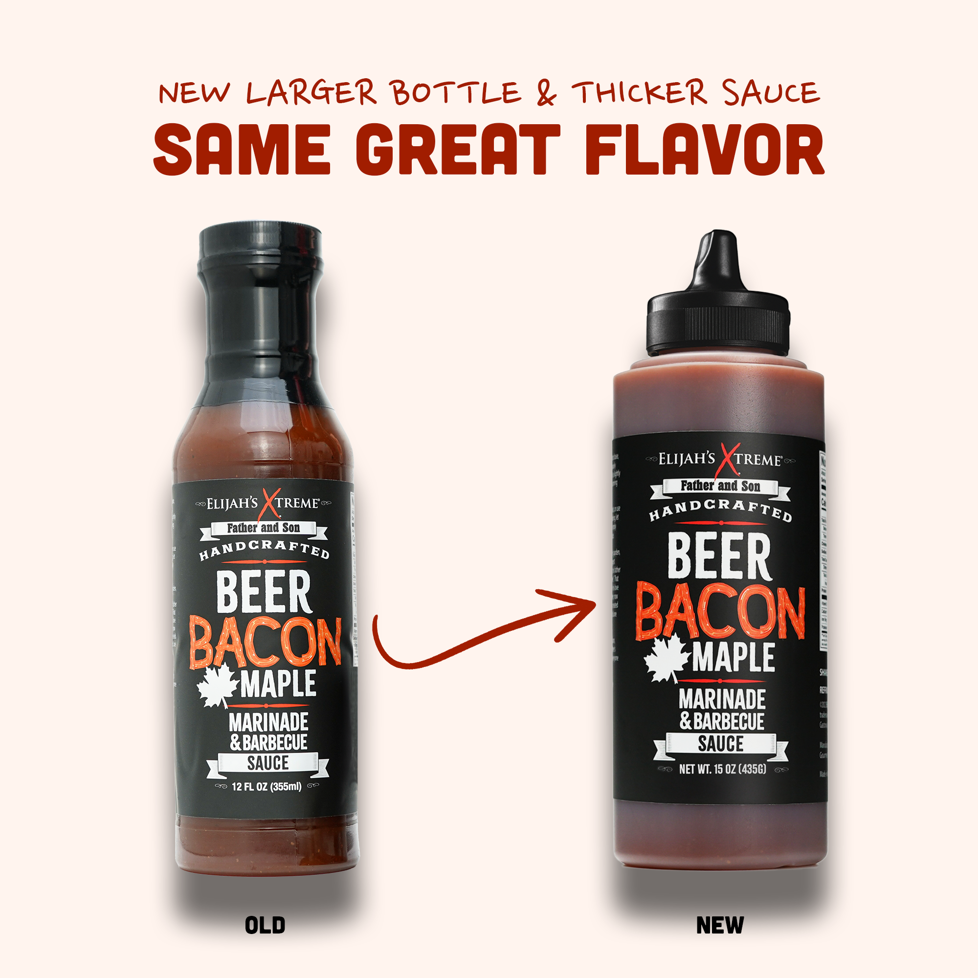 Beer Bacon Maple BBQ Sauce & Marinade Net 15.6oz
